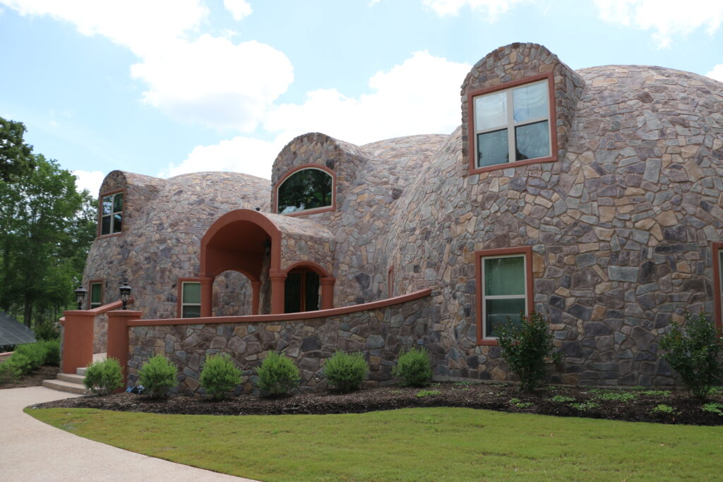 Concrete Dome Home with Stone