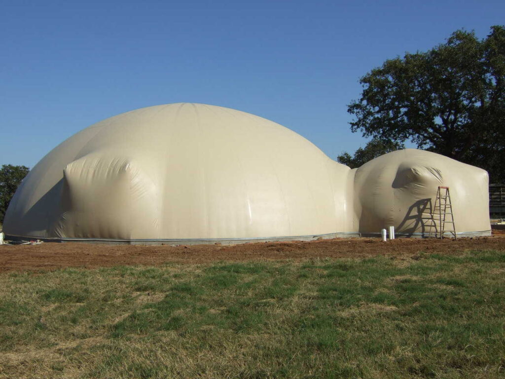 An inflated airform