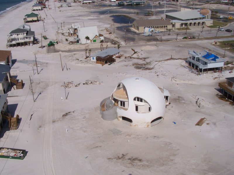 Dome home after Hurricane Dennis in 2005