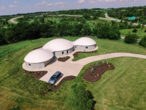 Shalom Dome Home with adjoining domes for a garage