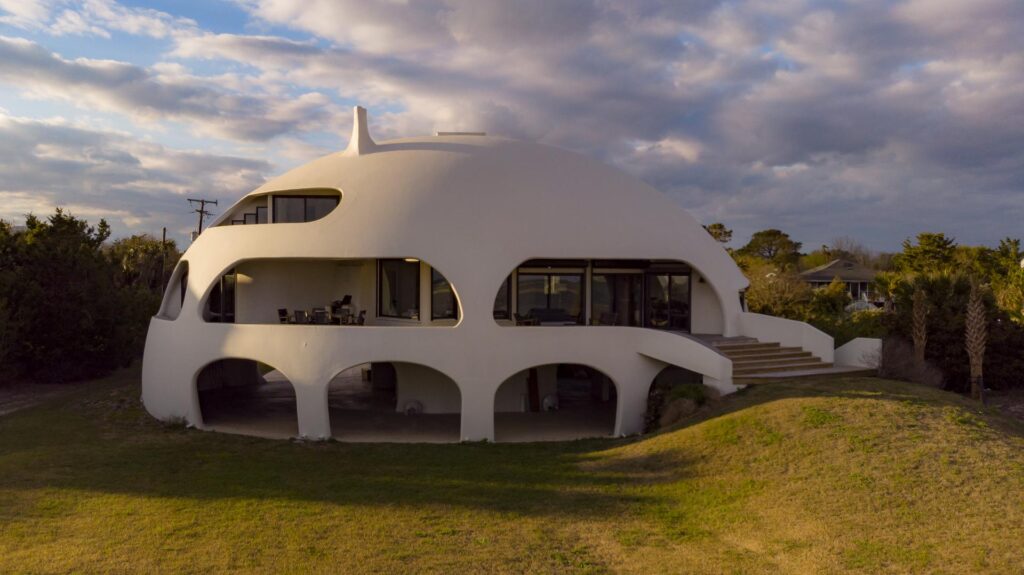 One of the 5 qualities that set dome homes apart is their unique styling, exemplified by South Carolina's Eye of the Storm.