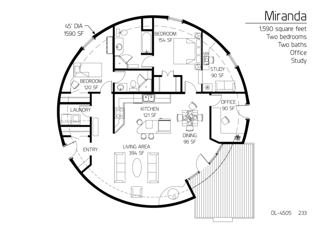 The Miranda, DL-4505: Get your family together and enjoy the indoor-outdoor space this plan provides. You'll also have plenty of space for work-from-home needs.