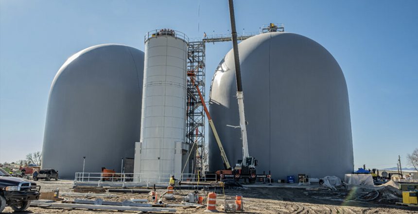This twin concrete dome storage facility was the perfect solution for Bridgesource's fly ash storage needs.